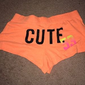 Orange soft shorts